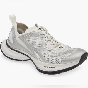 Balenciaga Circuit Sneaker Shoes White Silver NEW NIB
